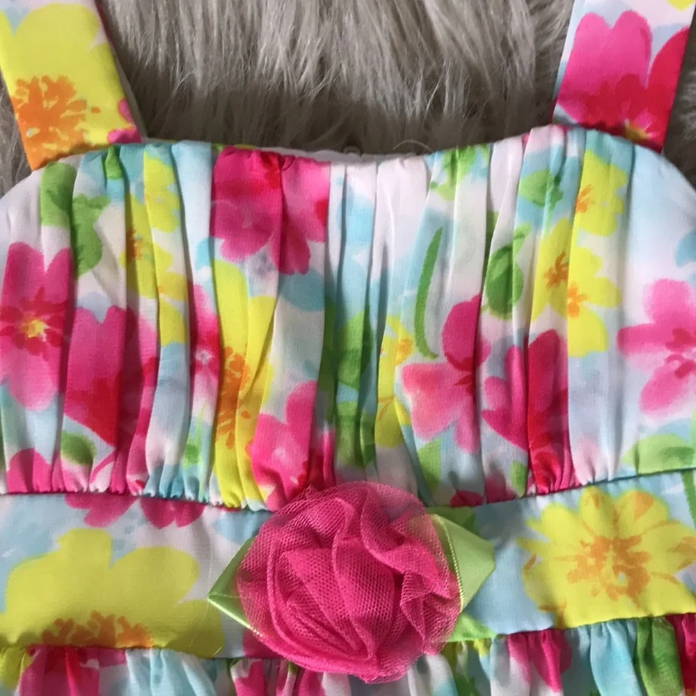 JESSICA ANN Girls Special Occasions Floral Summer Dress | 6